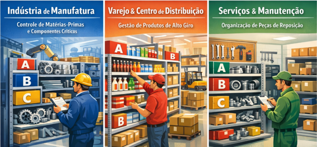 Exemplos da aplicação da curva ABC na gestão de estoque